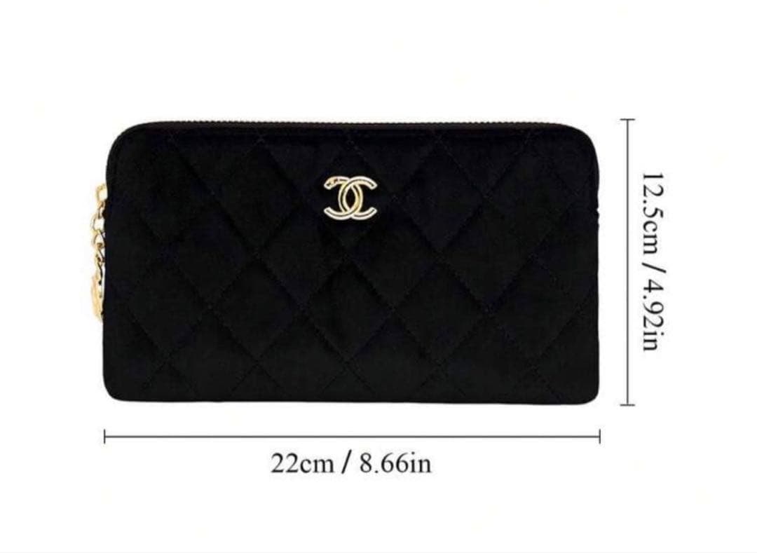 [新品]CHANELメイクアップバッグ ポーチ ベルベット 財布