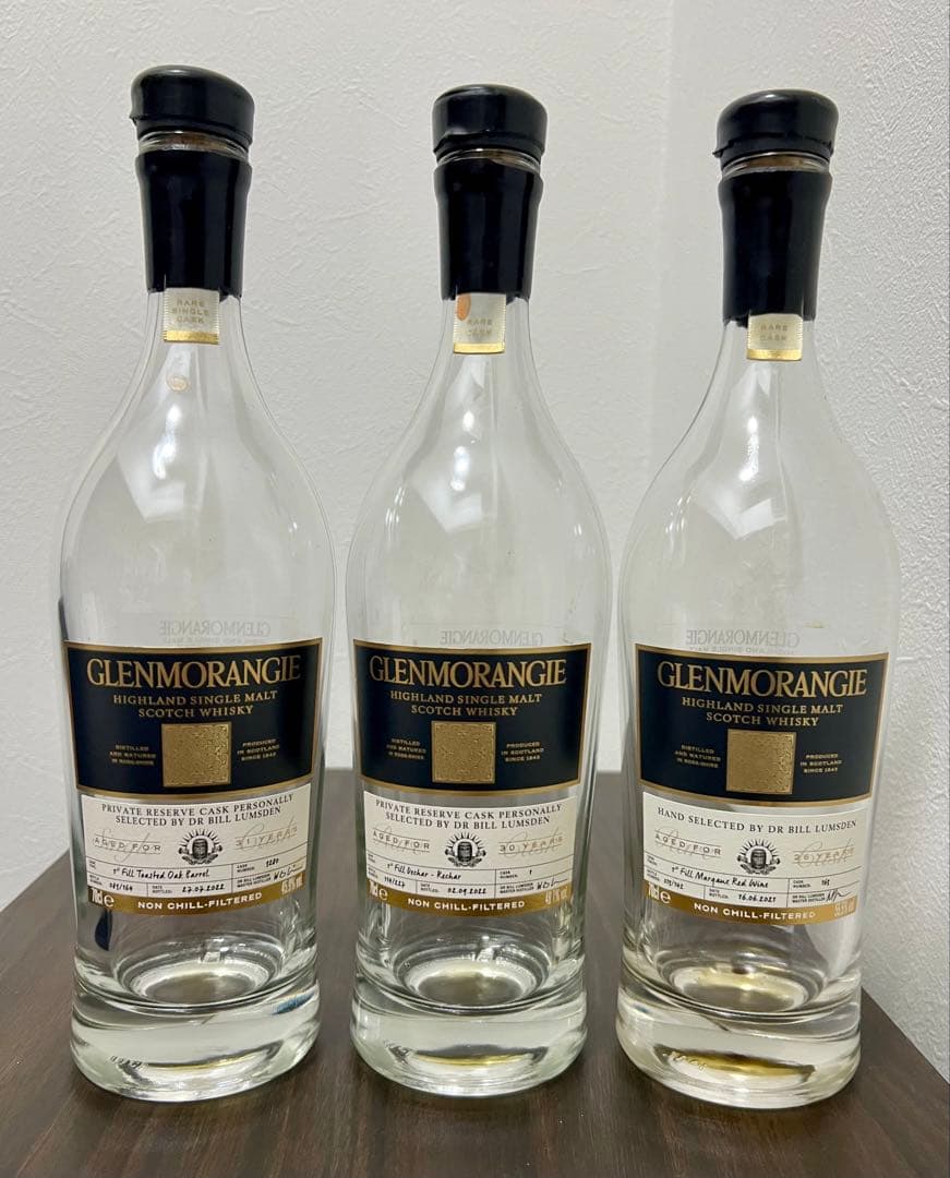 ☆【グレンモーレンジ】プライベートカスク　空き瓶　3本