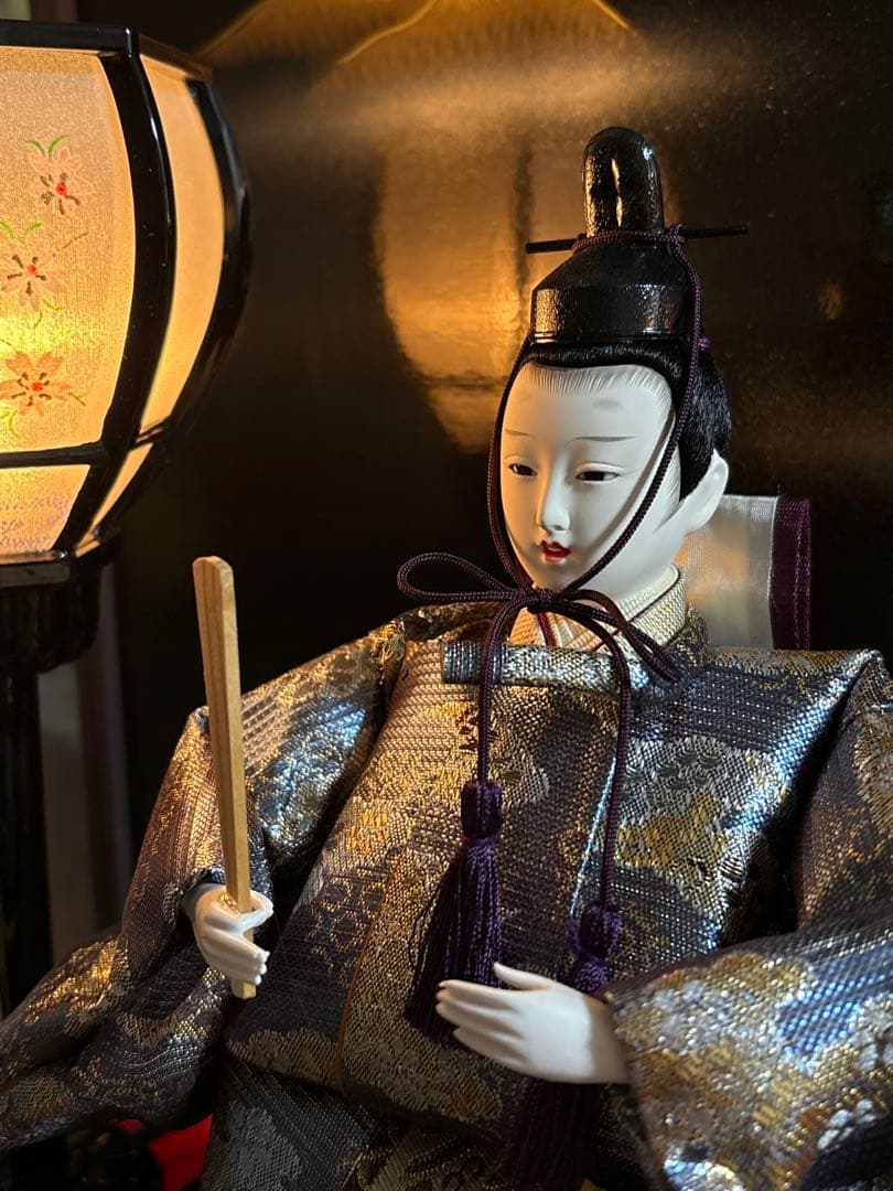 雛人形セット 男雛 女雛 ガラスケース入り