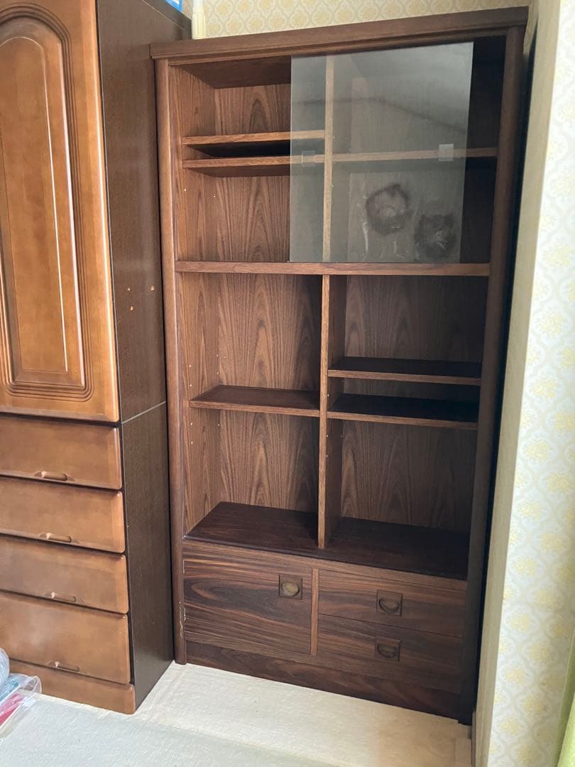 昭和レトロ　本棚　本箱　ダークブラウン