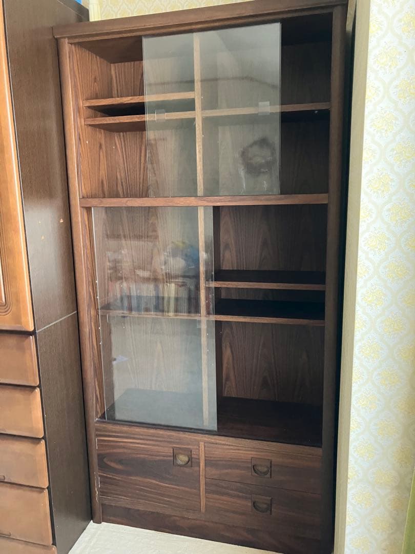 昭和レトロ　本棚　本箱　ダークブラウン