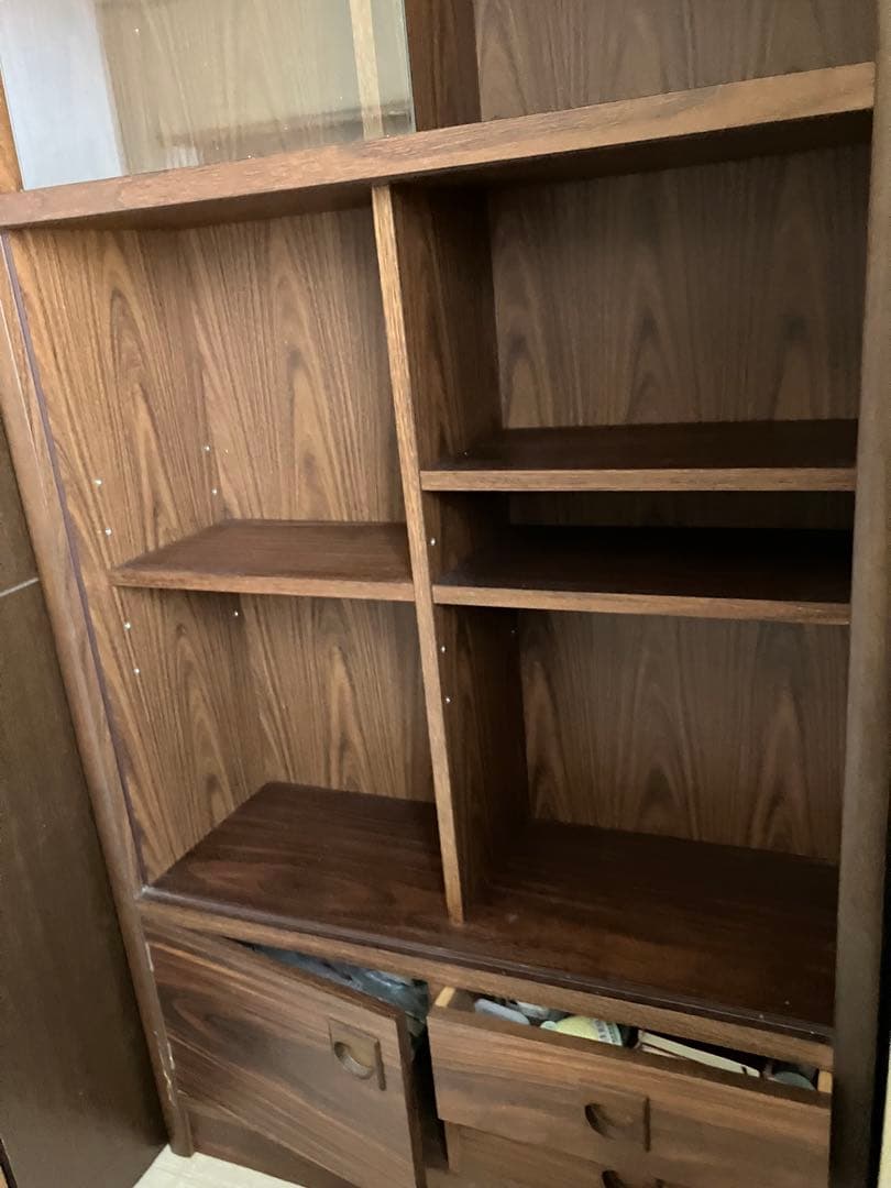 昭和レトロ　本棚　本箱　ダークブラウン