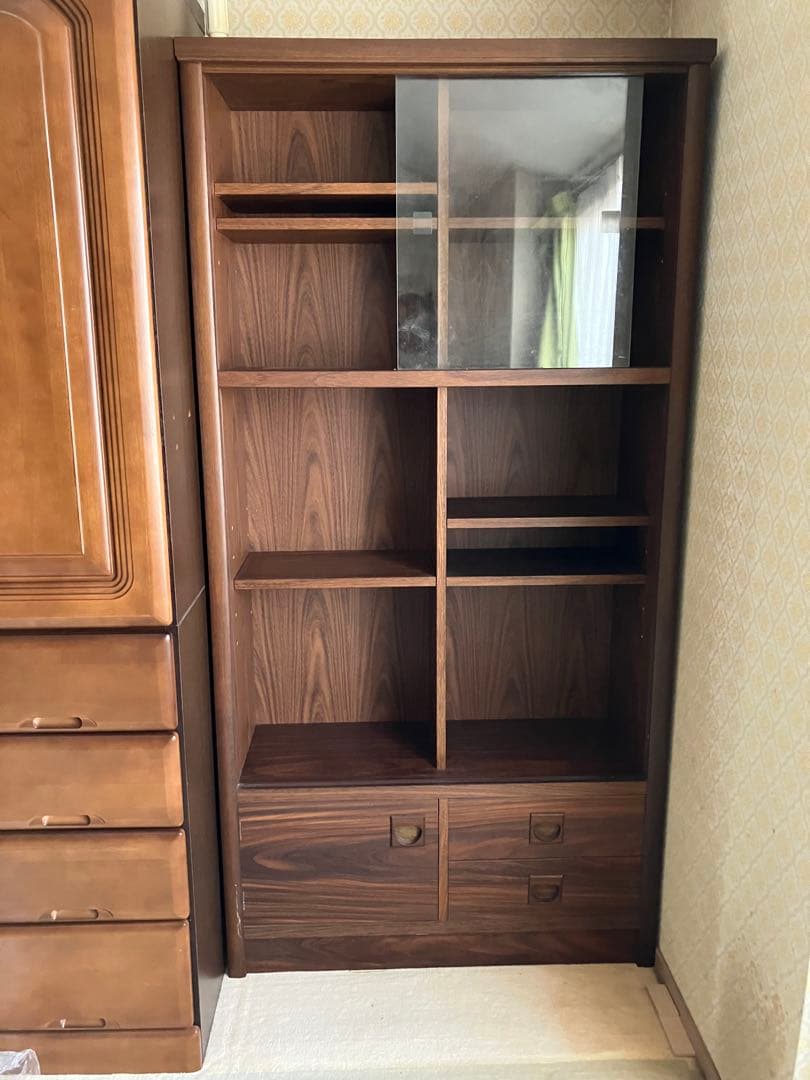 昭和レトロ　本棚　本箱　ダークブラウン