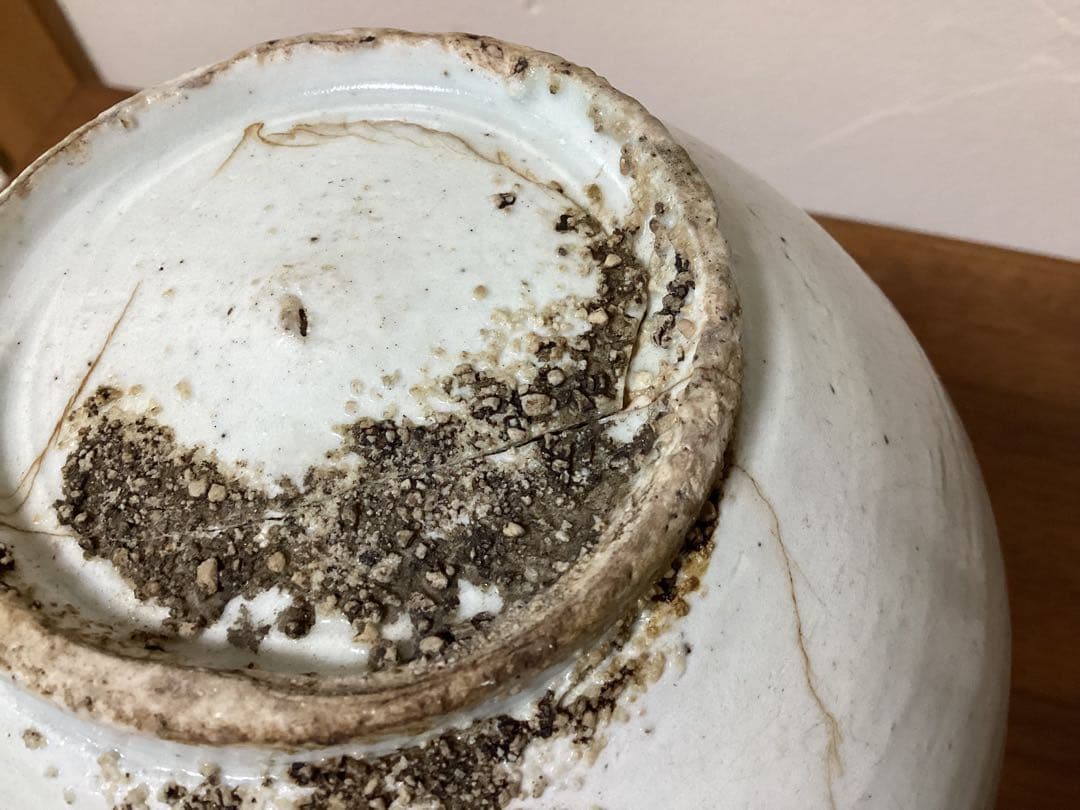 難あり　白磁　粉引　壺　水漏れします　観賞用　李朝？