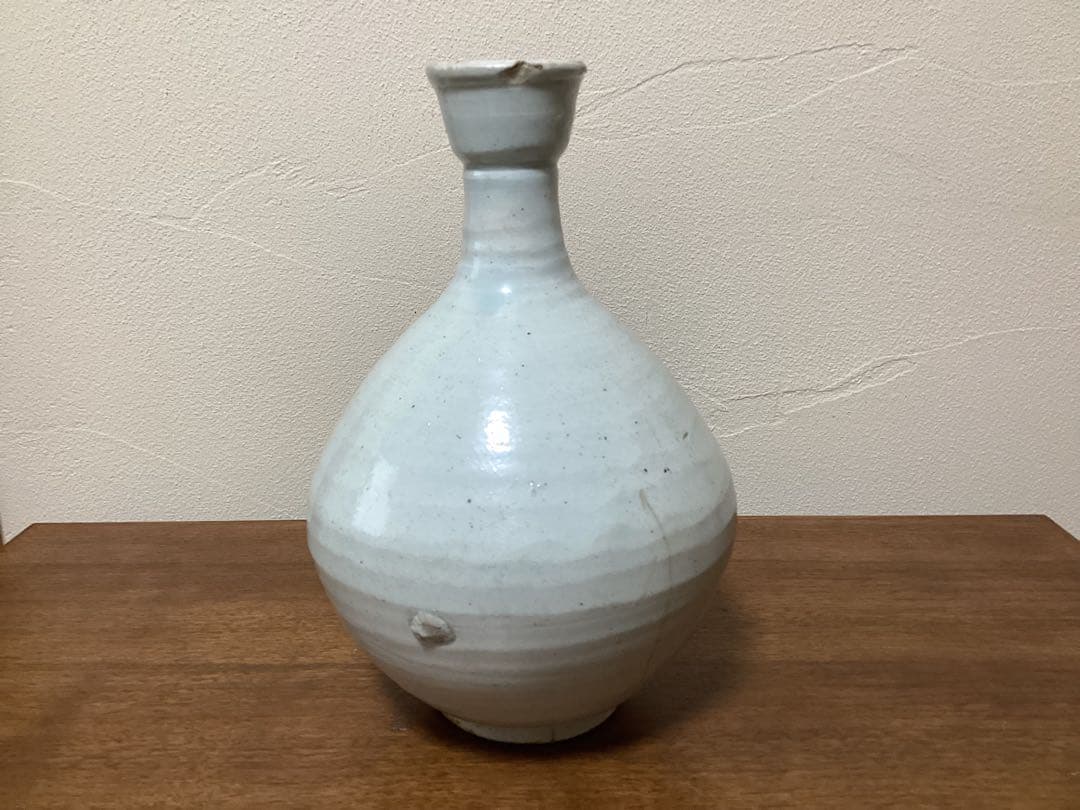 難あり　白磁　粉引　壺　水漏れします　観賞用　李朝？