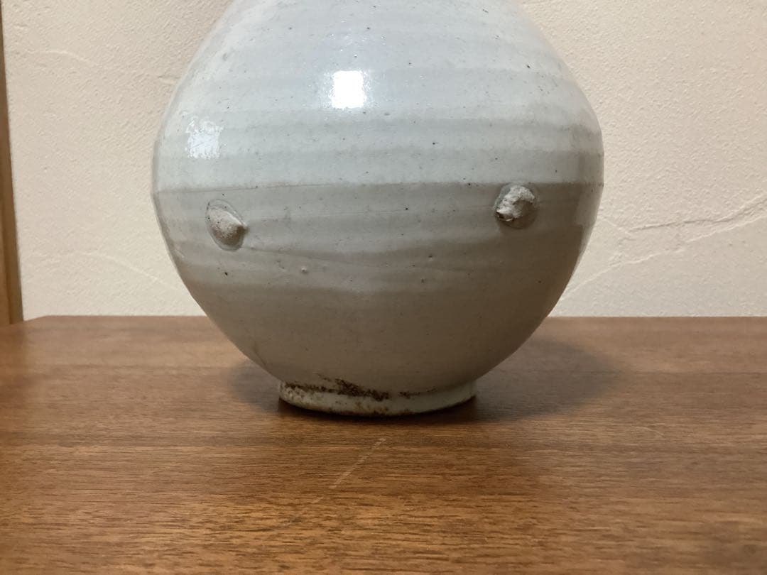 難あり　白磁　粉引　壺　水漏れします　観賞用　李朝？