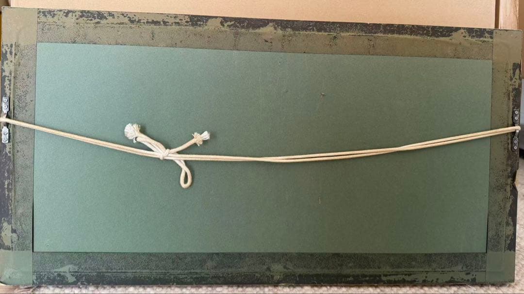 「新緑」油彩風 風景画 渓流 森林風景 額装 インテリアアート #190-1