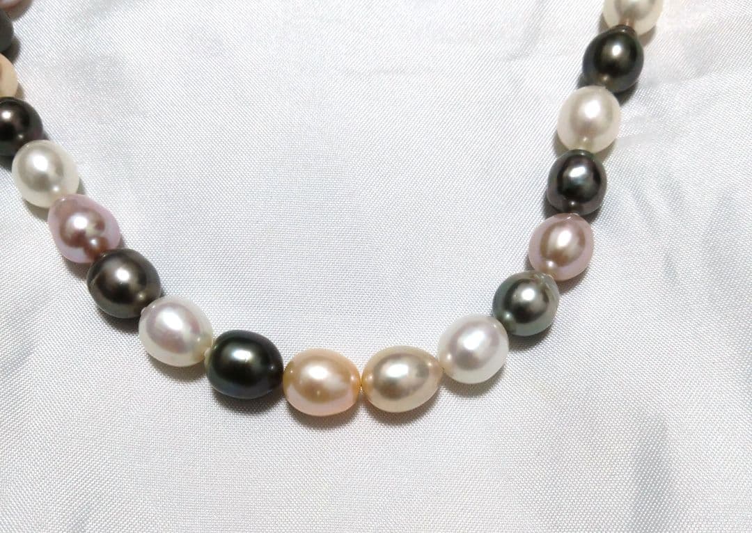 希少　南洋パール　黒蝶　大粒　ネックレス