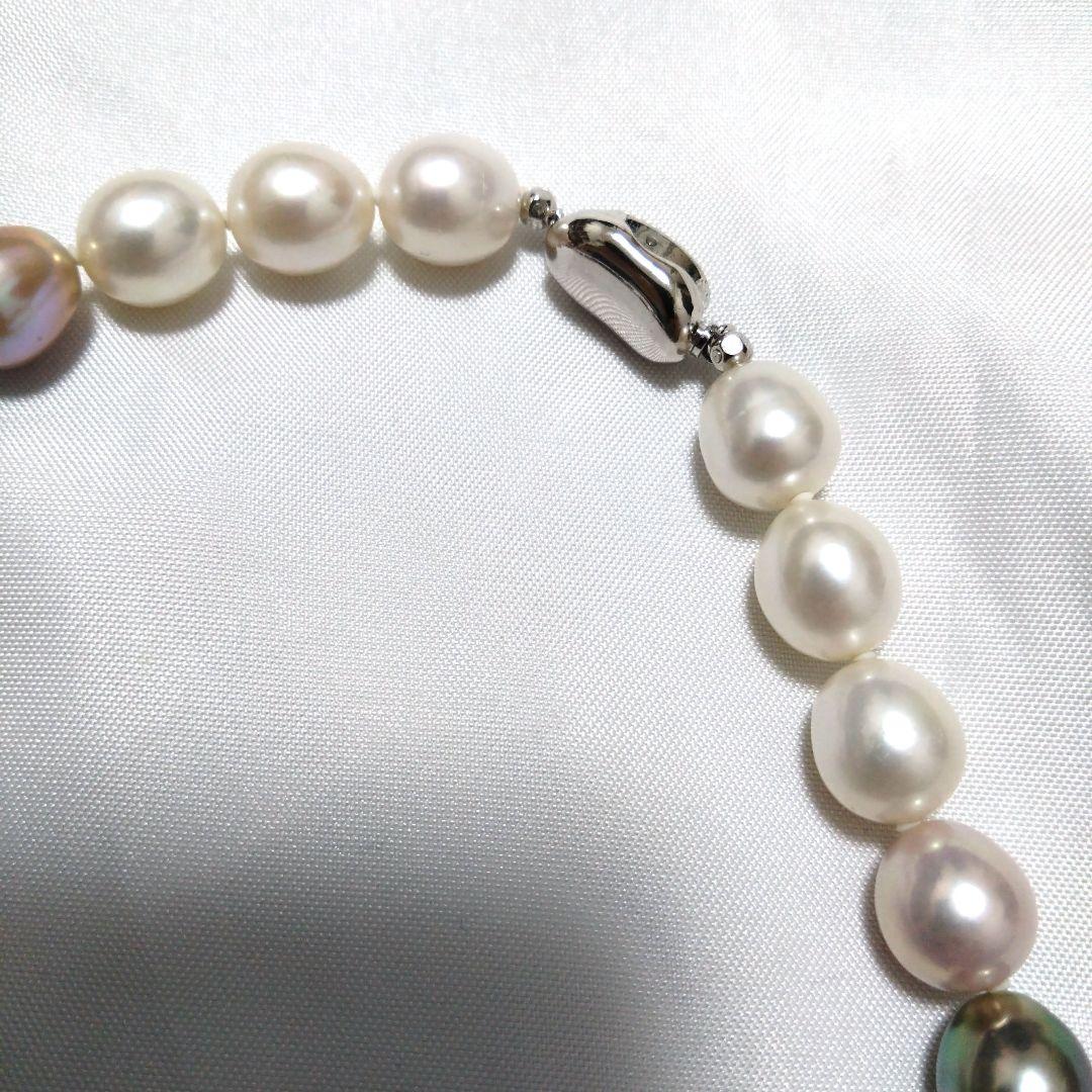 希少　南洋パール　黒蝶　大粒　ネックレス