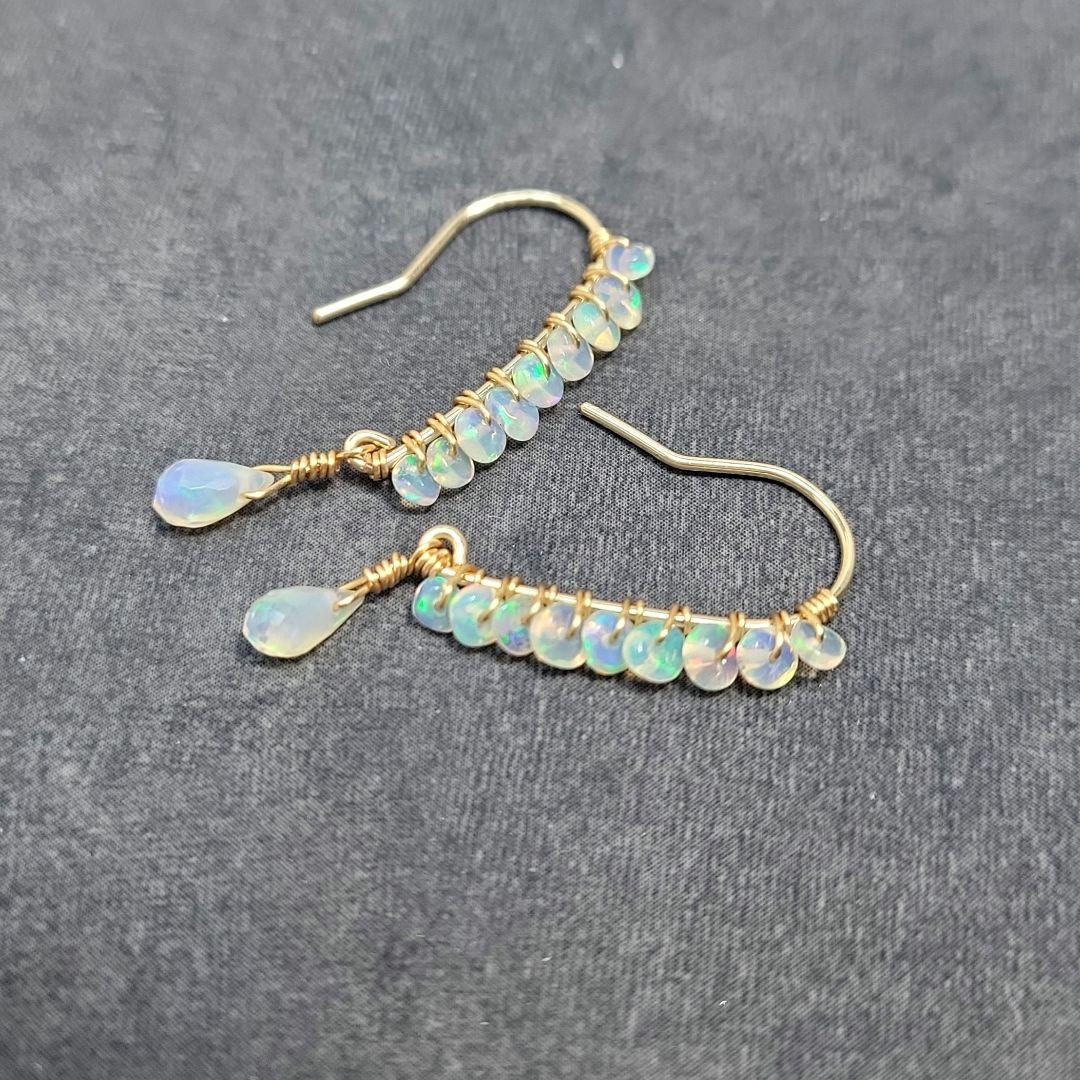 確認用 14kgf  オパールのフックピアス♡ p30