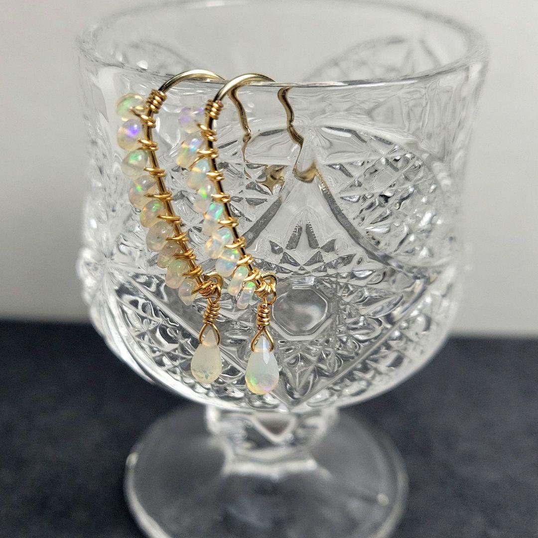 確認用 14kgf  オパールのフックピアス♡ p30