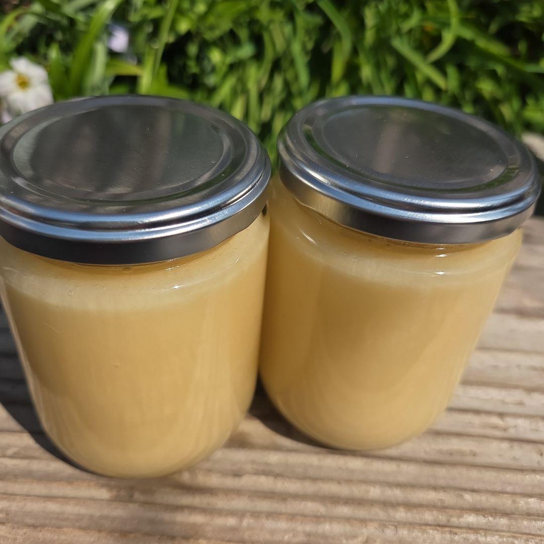 日本蜜蜂の純粋天然生百花蜜300g　　　白いクリーム状結晶ハチミツ2本セット