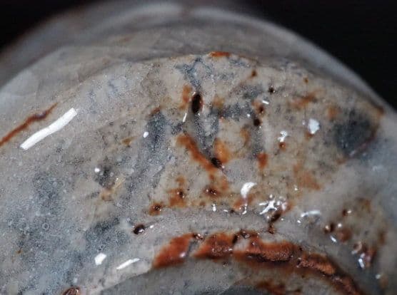 玉置保夫　鼡志野ぐい呑　酒器　共箱　共布