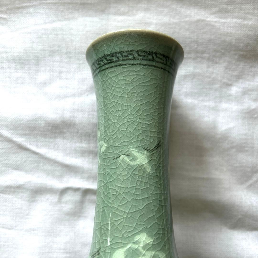 美品　花瓶　高麗青磁