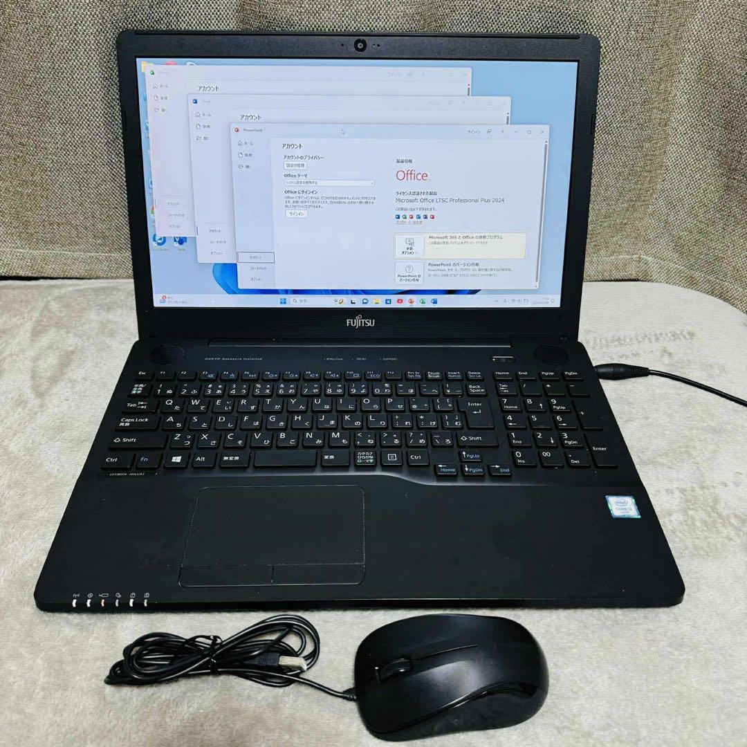 S226 富士通ノートパソコンSSD高速WEBカメラWindows11オフィス付