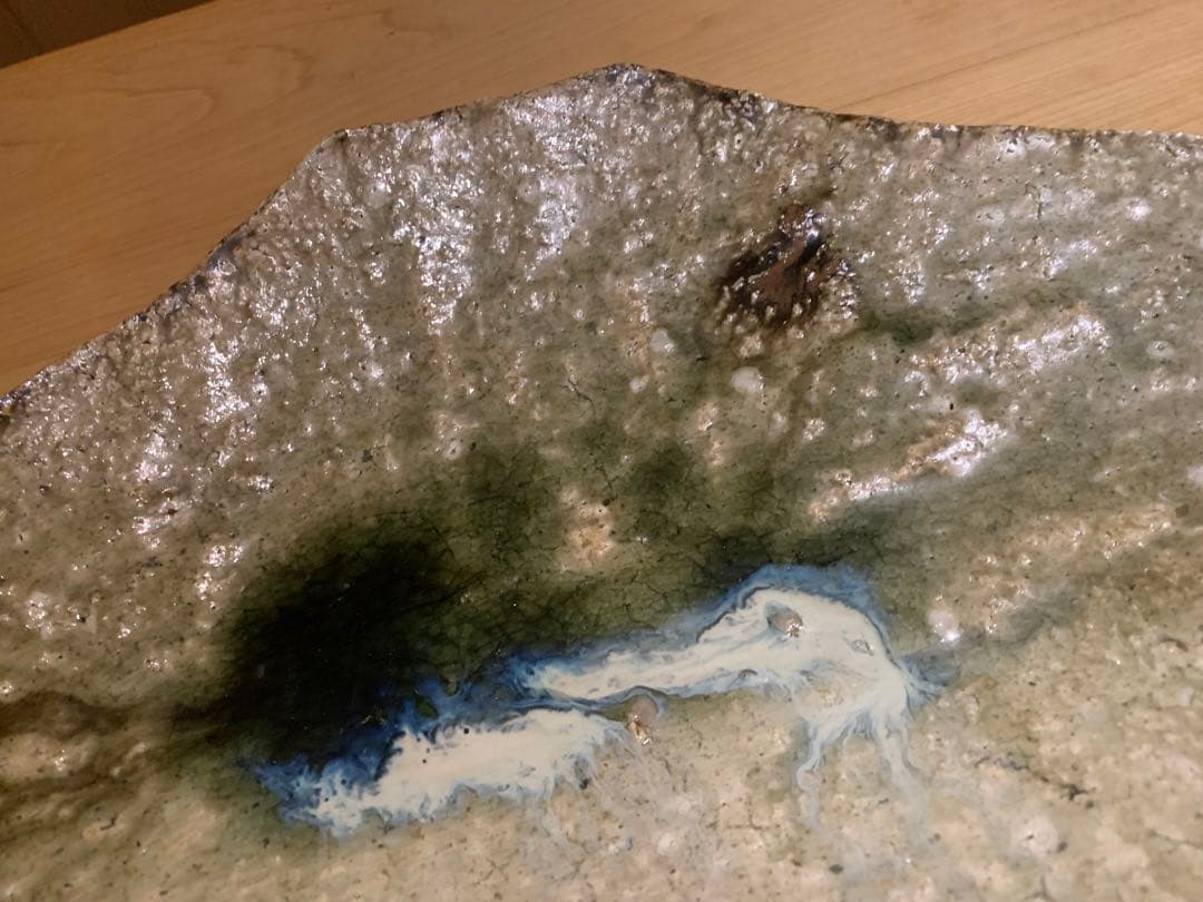 伊賀焼 福島一紘 変形大皿（飾り皿・盛皿）