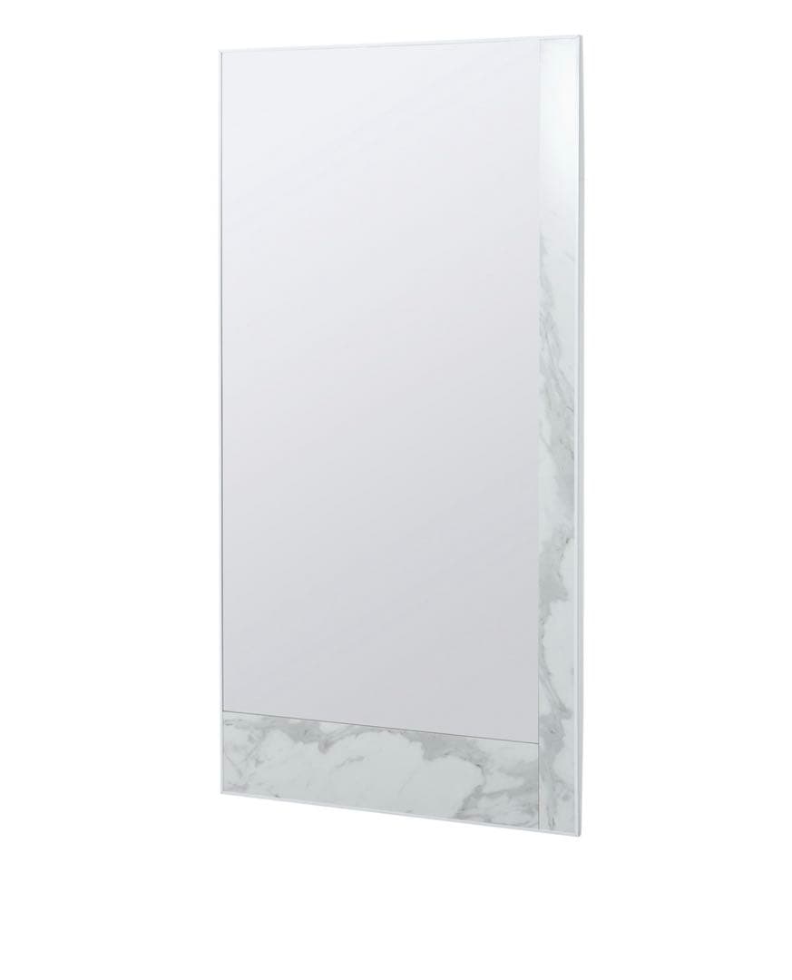 セラミック製大型ミラー ホワイト 89.5x179.5cm