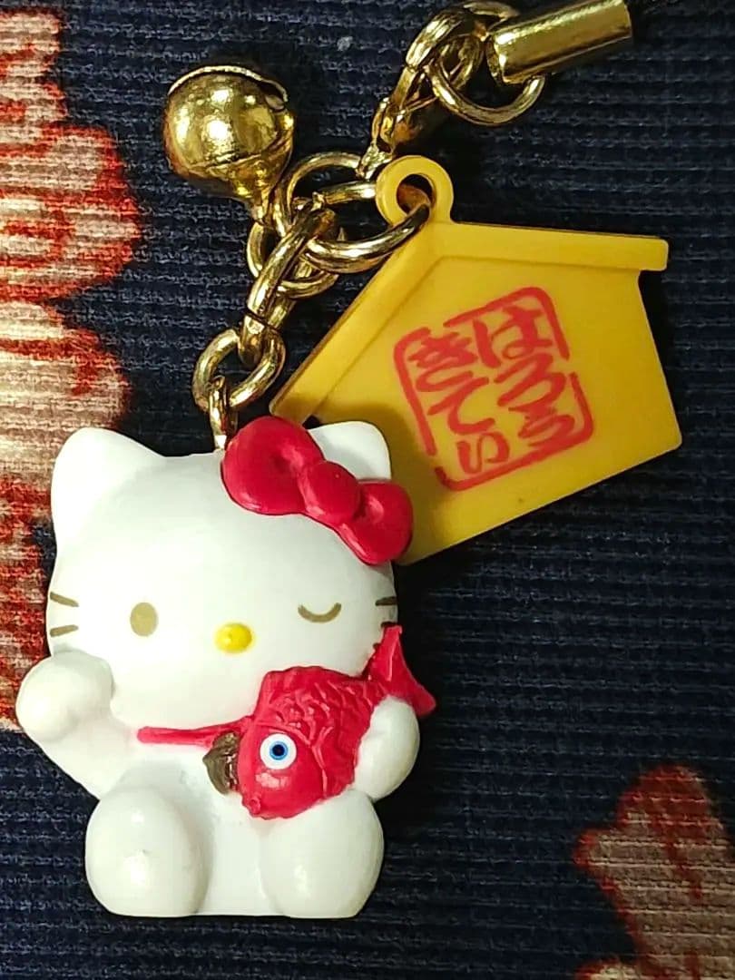 七福きてぃねこ ストラップ 根付け ハローキティ