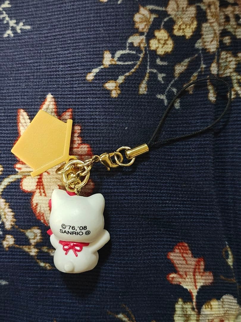 七福きてぃねこ ストラップ 根付け ハローキティ
