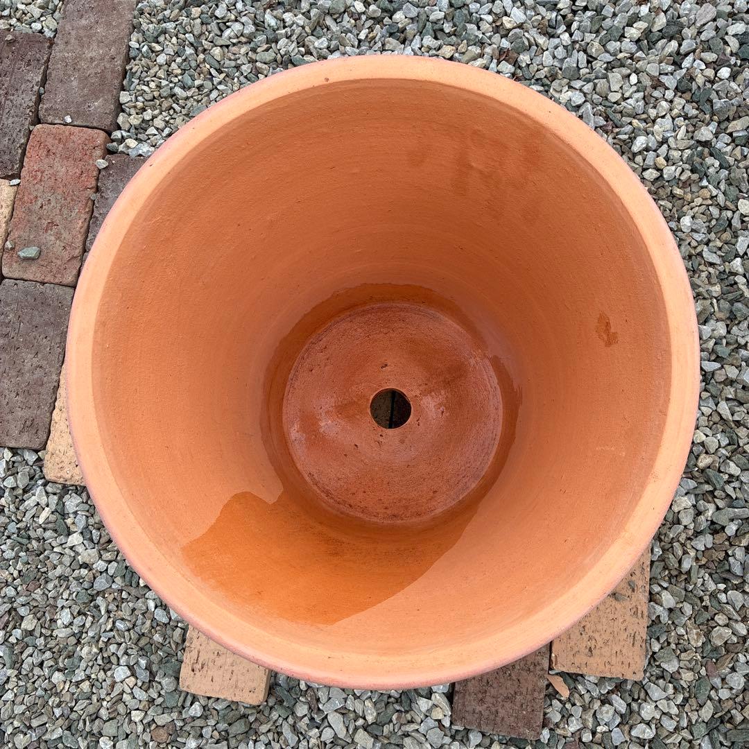 テラコッタ装飾付き 大型12号植木鉢