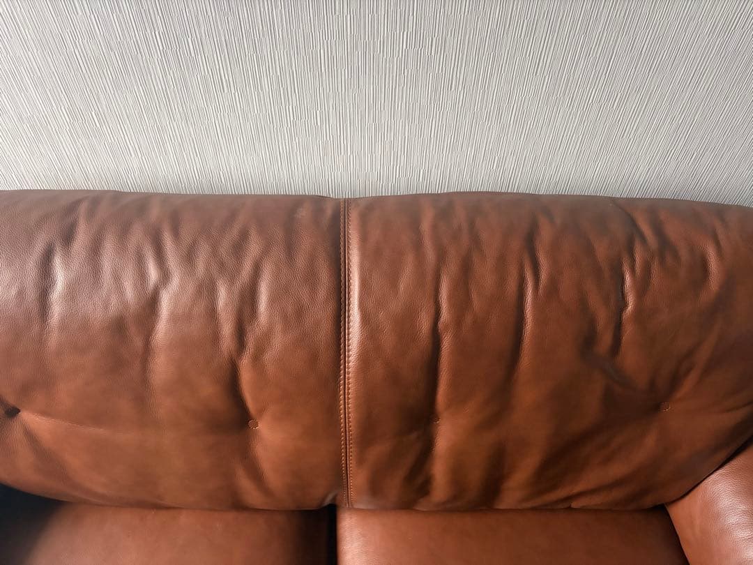 カリモク本革2人掛けソファ(関東無料配達)