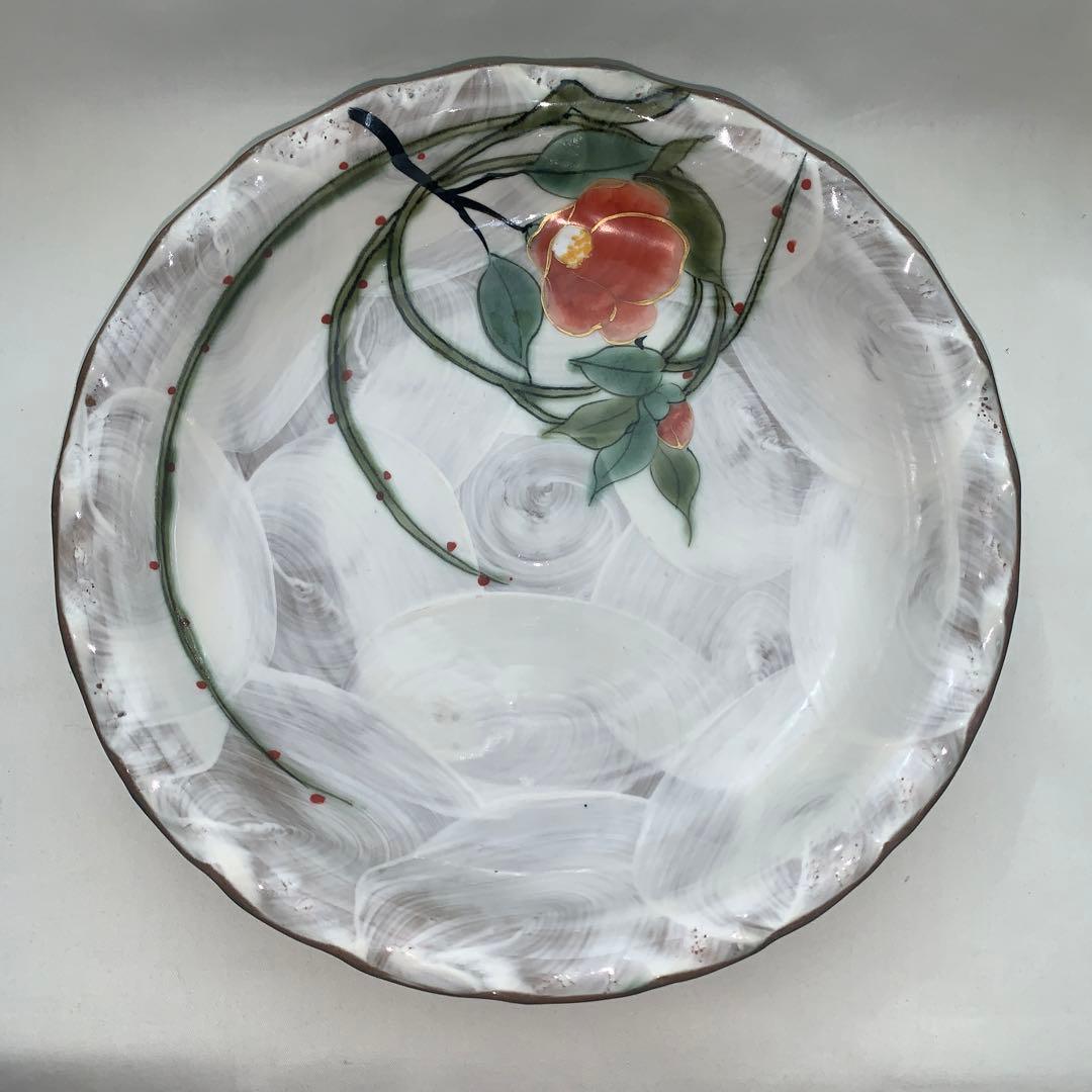 ◉本日限定◉京焼　清水焼　土渕陶あん　陶葊　ツバキ　椿皿　深皿　２つ