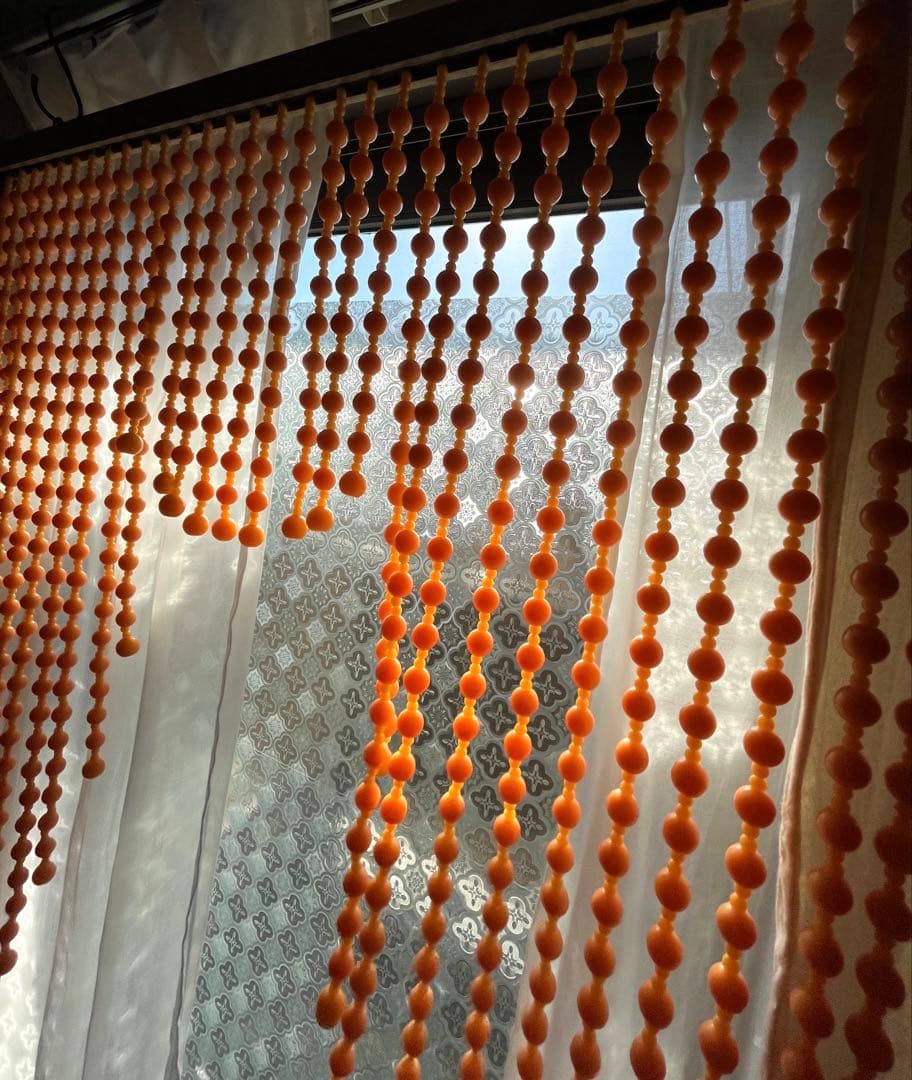 昭和レトロ　カラー玉のれん