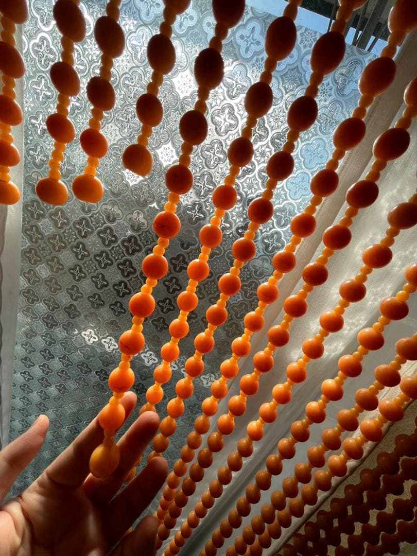 昭和レトロ　カラー玉のれん