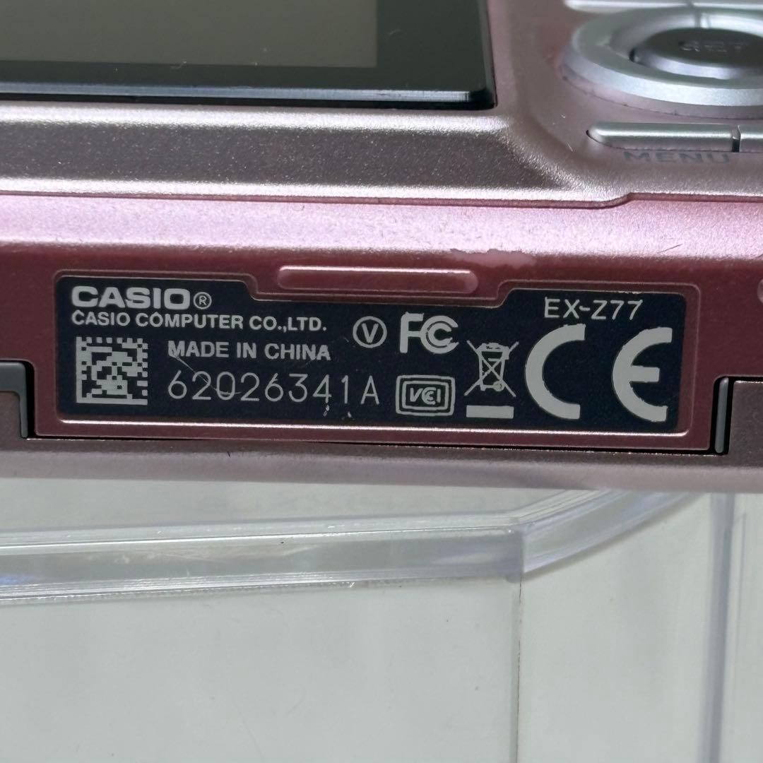CASIO エクシリム　EX-Z77 バッテリー　ピンク　コンデジ　動作品