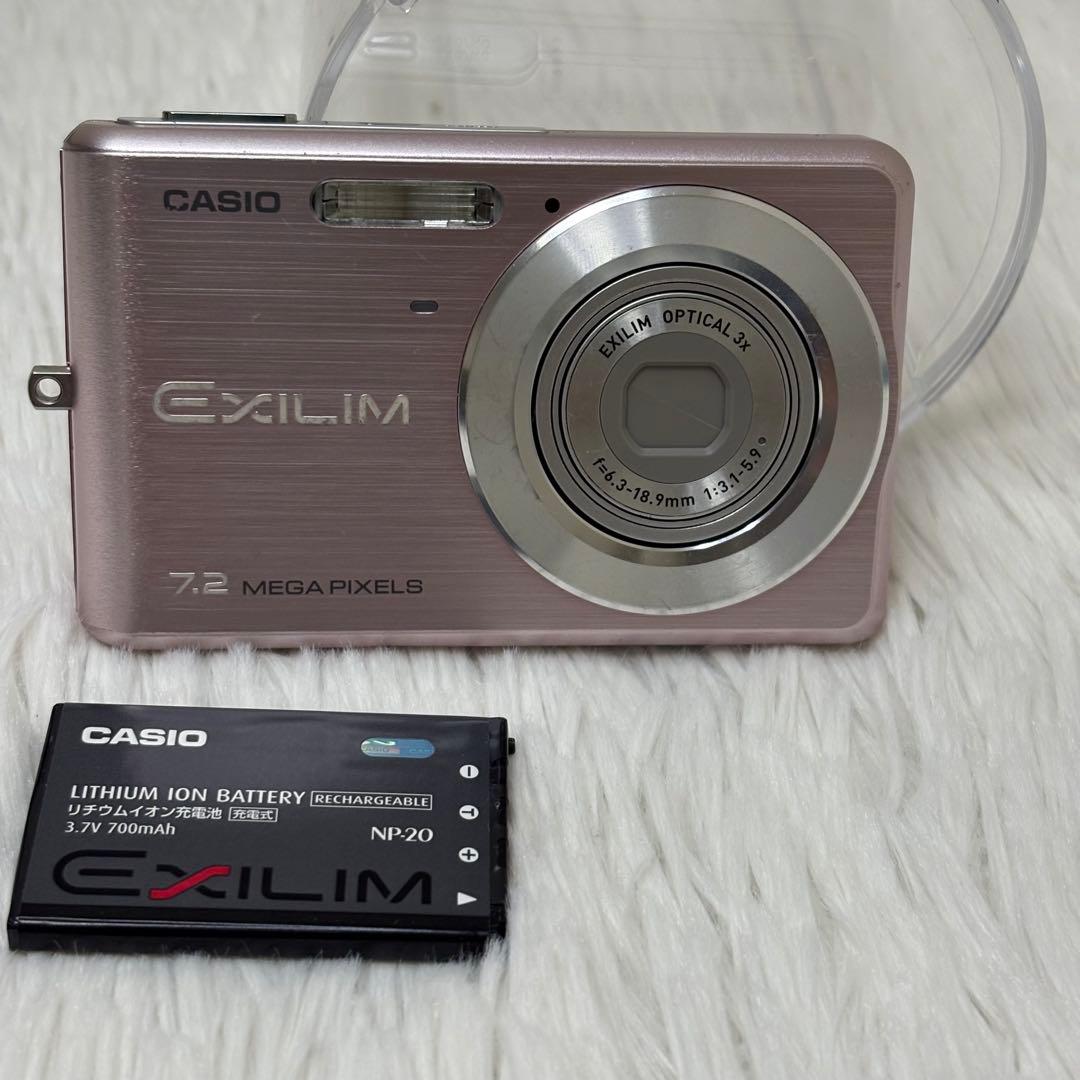 CASIO エクシリム　EX-Z77 バッテリー　ピンク　コンデジ　動作品