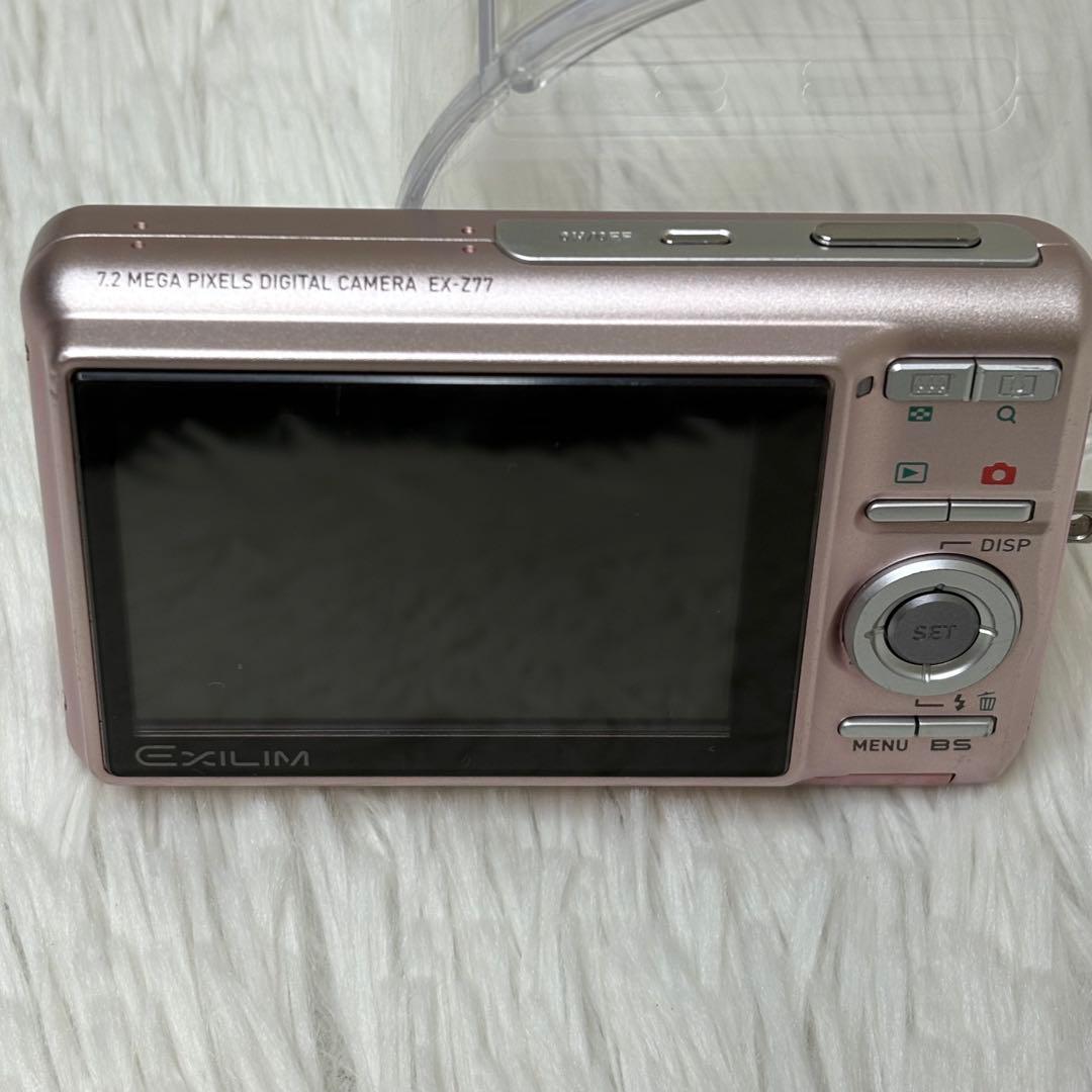 CASIO エクシリム　EX-Z77 バッテリー　ピンク　コンデジ　動作品