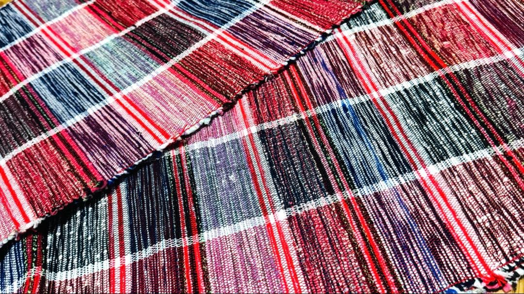 裂織（さきおり）　反物　民藝　布　生地　リメイク　ハンドメイドに　小物作りに