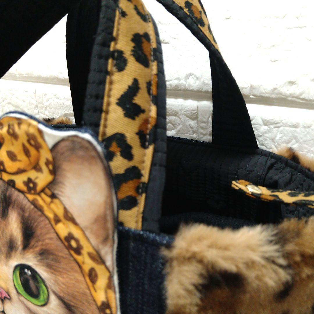 喜*ん様 コヤンイサムチョン☆ころりんトートバッグ　デニム＆ヒョウ柄ボア　ビッグ