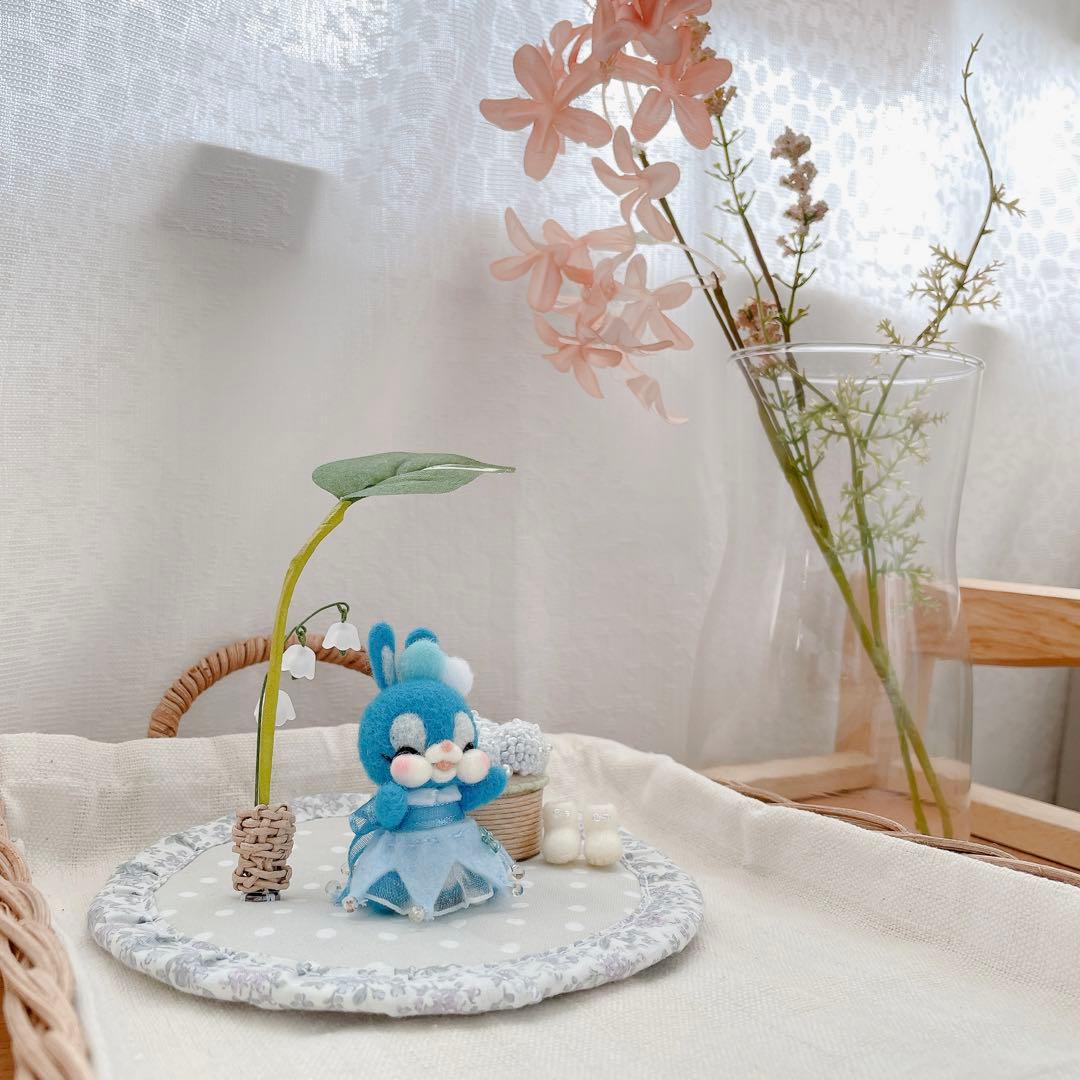 雨の日もハッピーに【レイニーうさちゃん♡set】羊毛フェルト