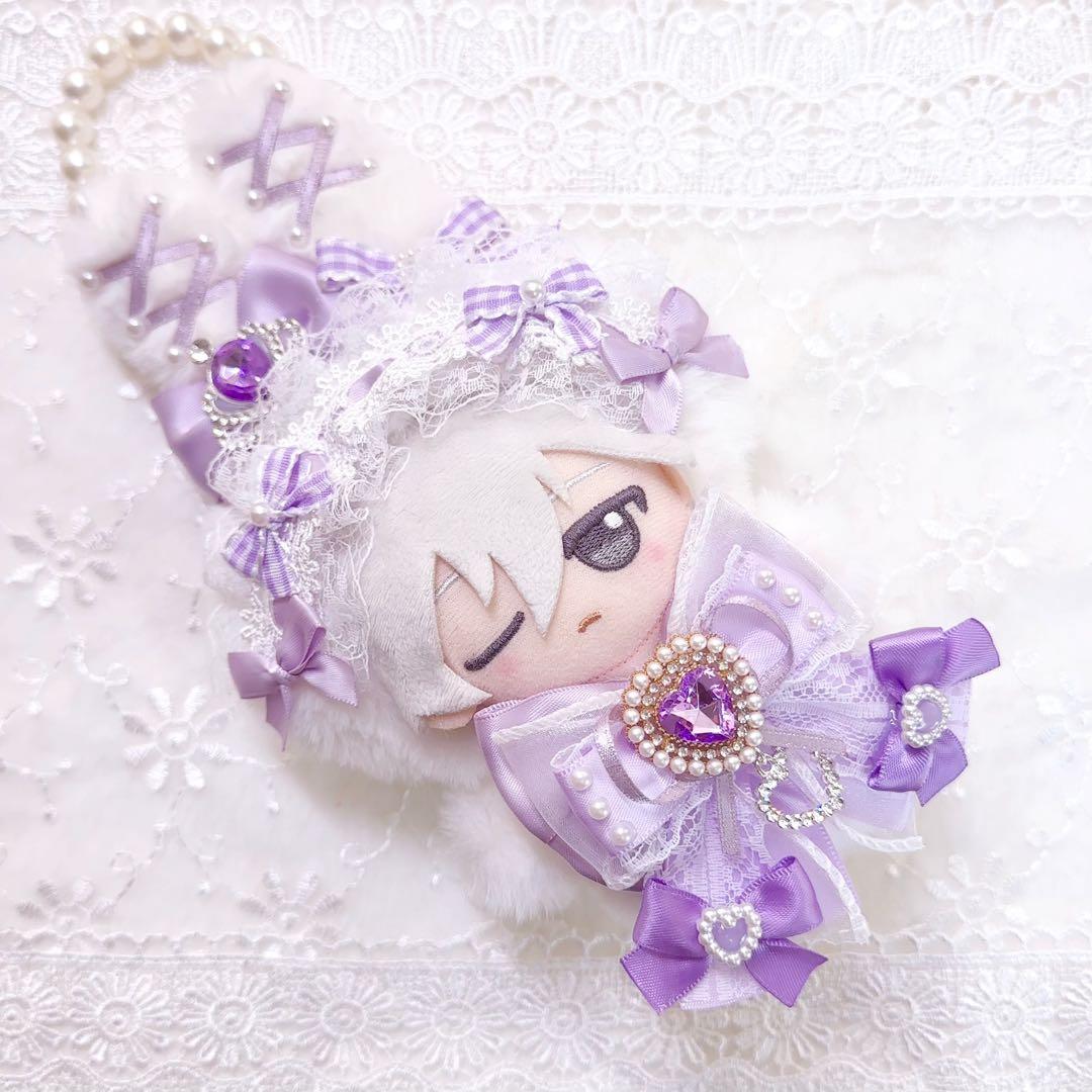 【訳あり】いつぬい　ぬい服　着ぐるみ　うさぎ　紫　白　あんスタ　ちびぐるみ