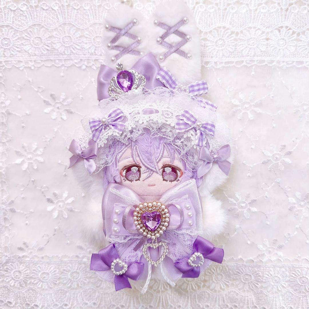 【訳あり】いつぬい　ぬい服　着ぐるみ　うさぎ　紫　白　あんスタ　ちびぐるみ