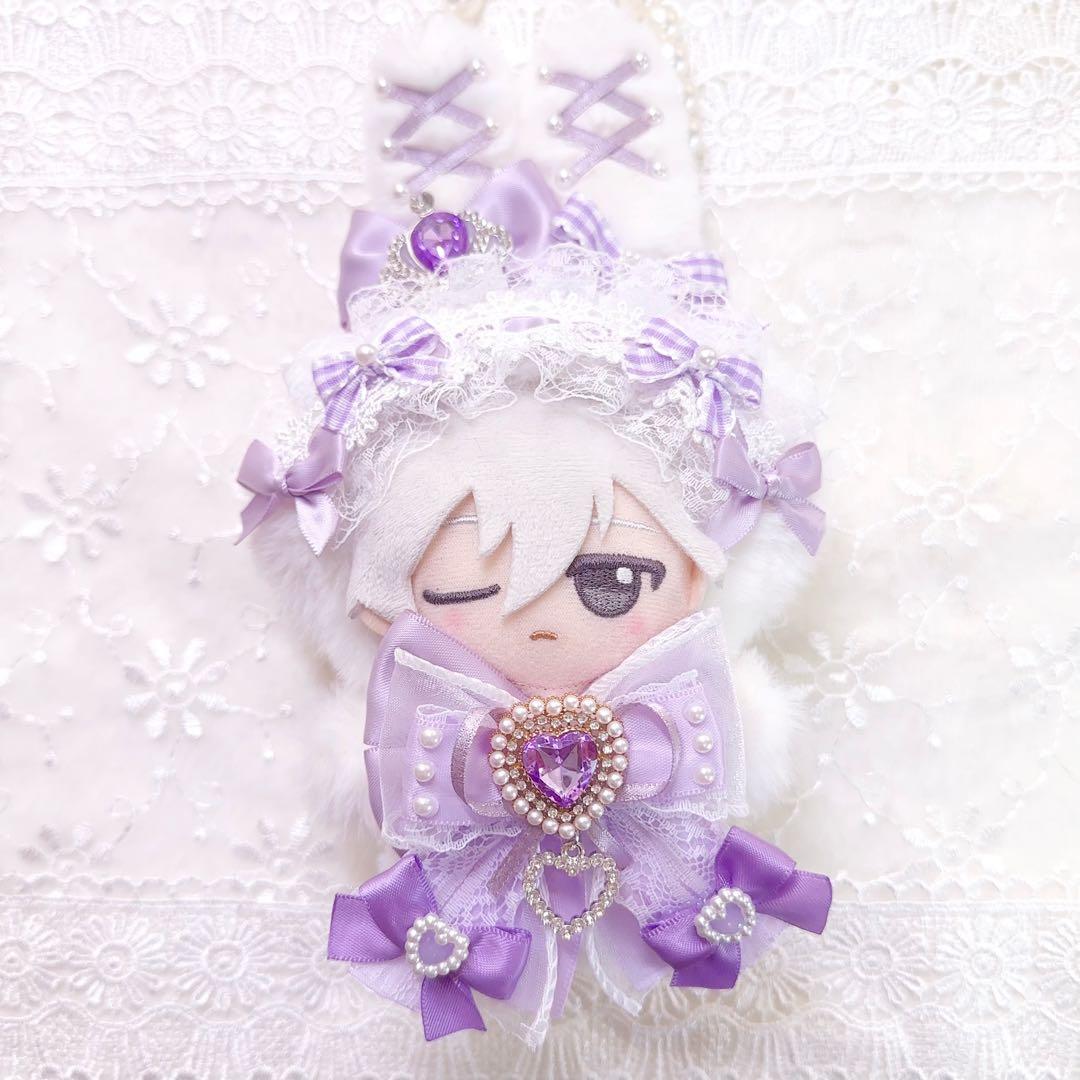 【訳あり】いつぬい　ぬい服　着ぐるみ　うさぎ　紫　白　あんスタ　ちびぐるみ