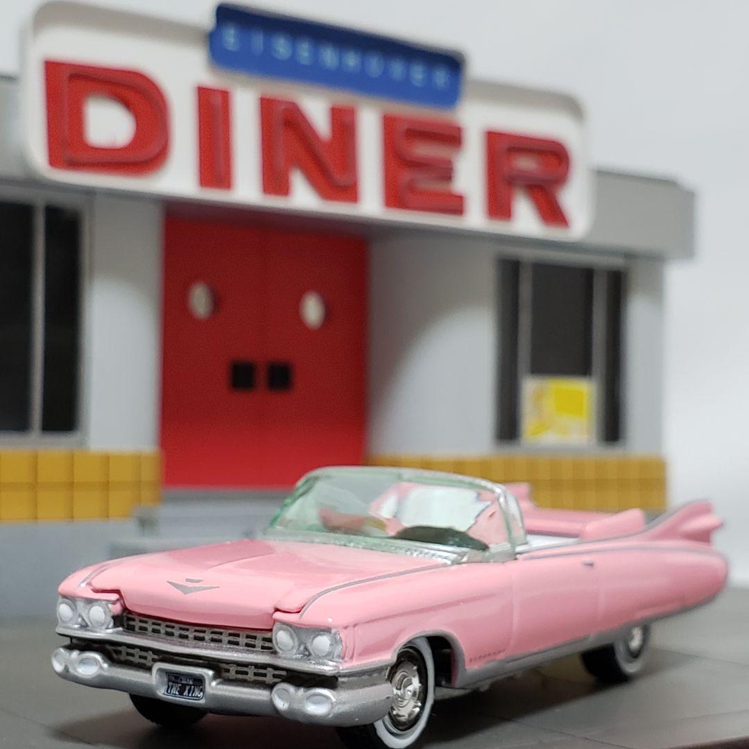 アメリカン　ダイナー　ジオラマ　ミニカーの撮影に　SNS映え♪