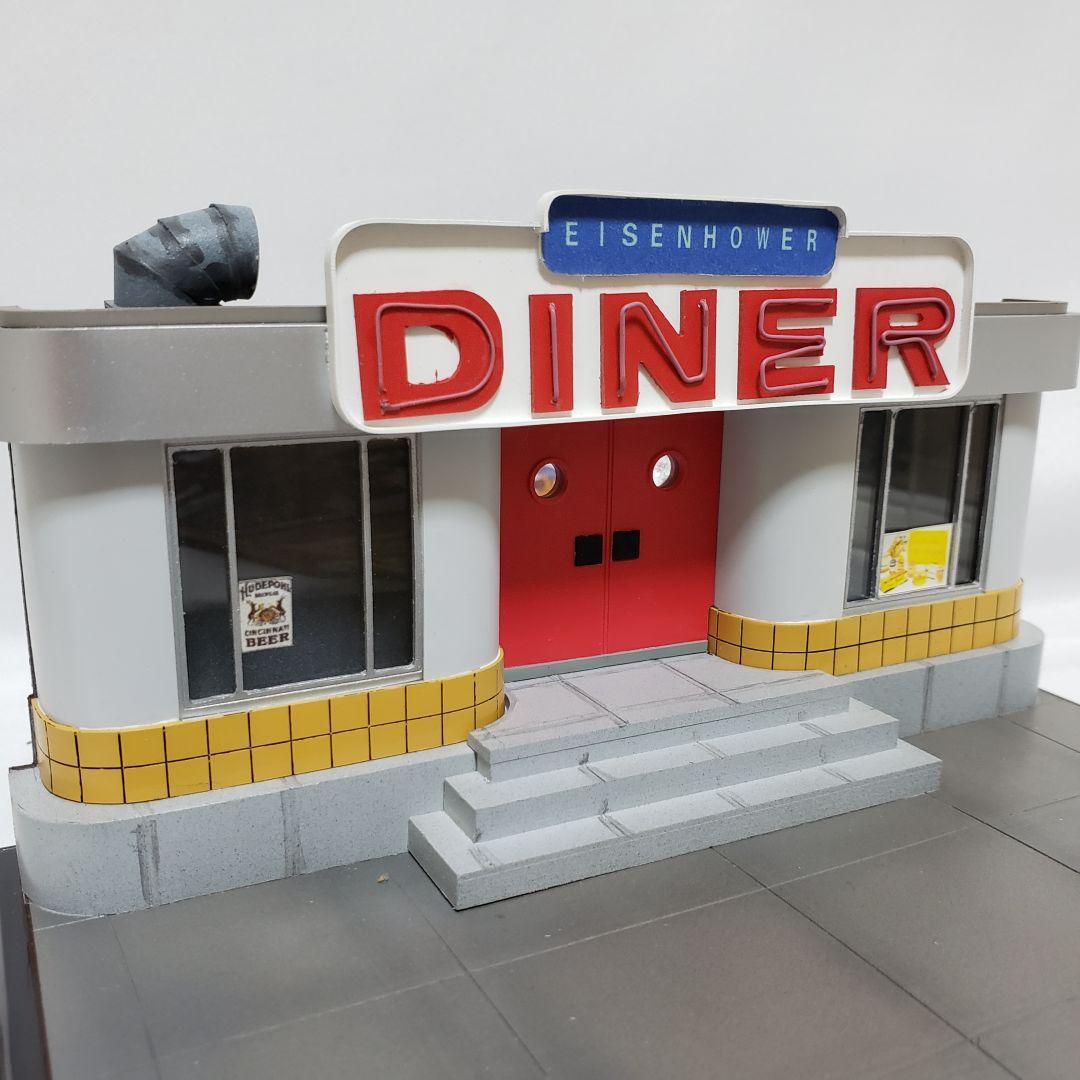アメリカン　ダイナー　ジオラマ　ミニカーの撮影に　SNS映え♪