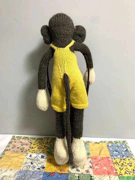 【一点もの】ハンドメイド　おさるの着せ替え人形