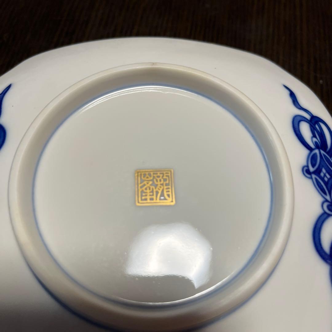 【新品未使用】有田焼 龍峰窯 金彩古伊万里 角銘々皿揃 箱付き 5枚 高島屋