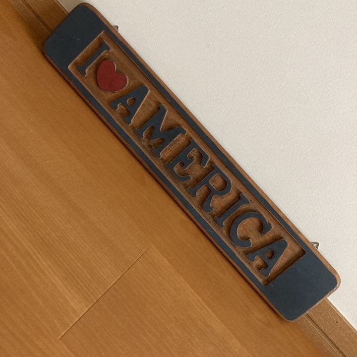 アメリカンカントリー　雑貨　I ♡ AMERICA サインボード　木製　看板