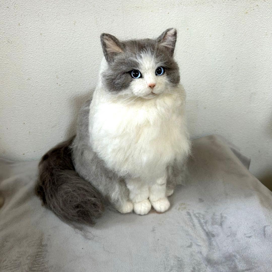 羊毛フェルト猫 ハンドメイド　Front11