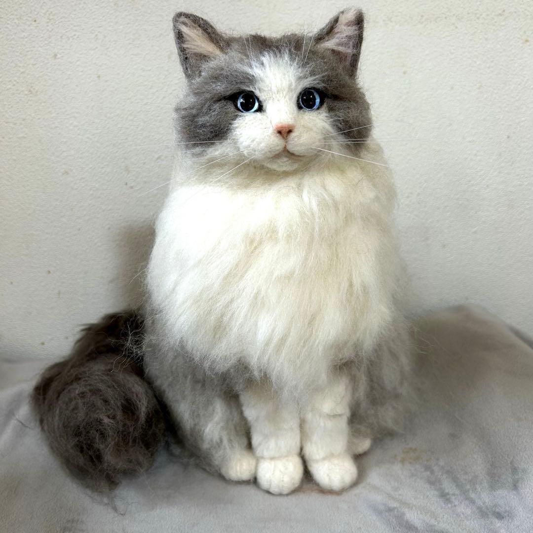 羊毛フェルト猫 ハンドメイド　Front11