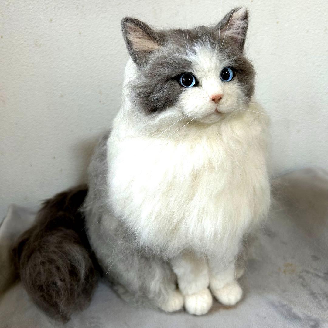 羊毛フェルト猫 ハンドメイド　Front11