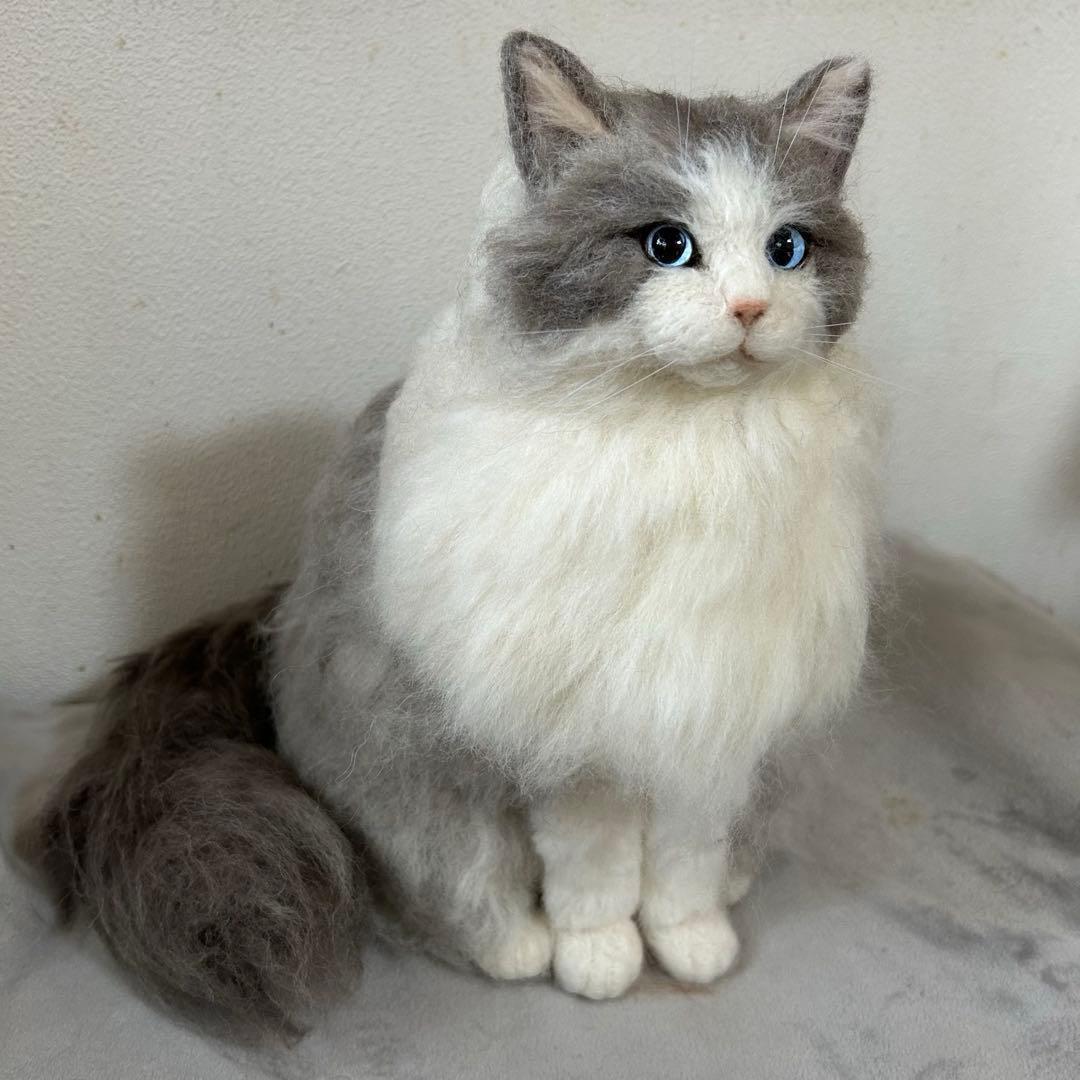 羊毛フェルト猫 ハンドメイド　Front11