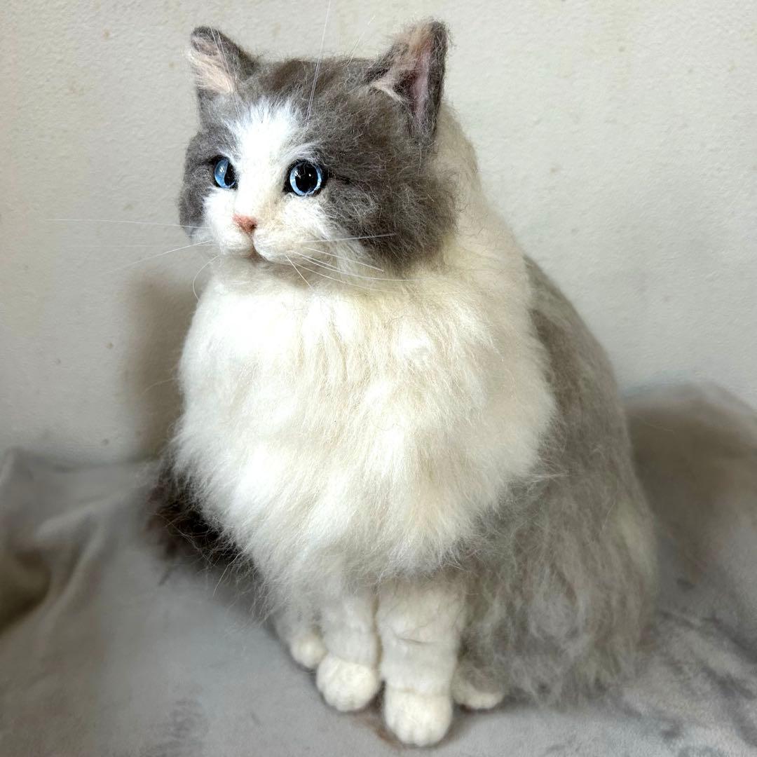 羊毛フェルト猫 ハンドメイド　Front11