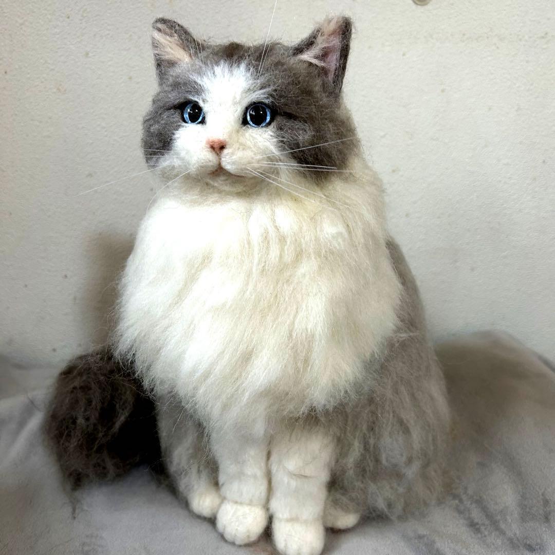 羊毛フェルト猫 ハンドメイド　Front11