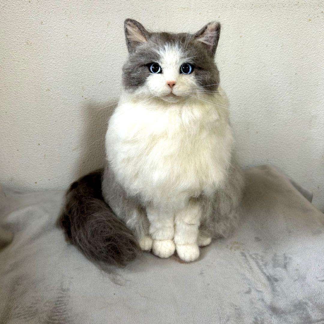 羊毛フェルト猫 ハンドメイド　Front11