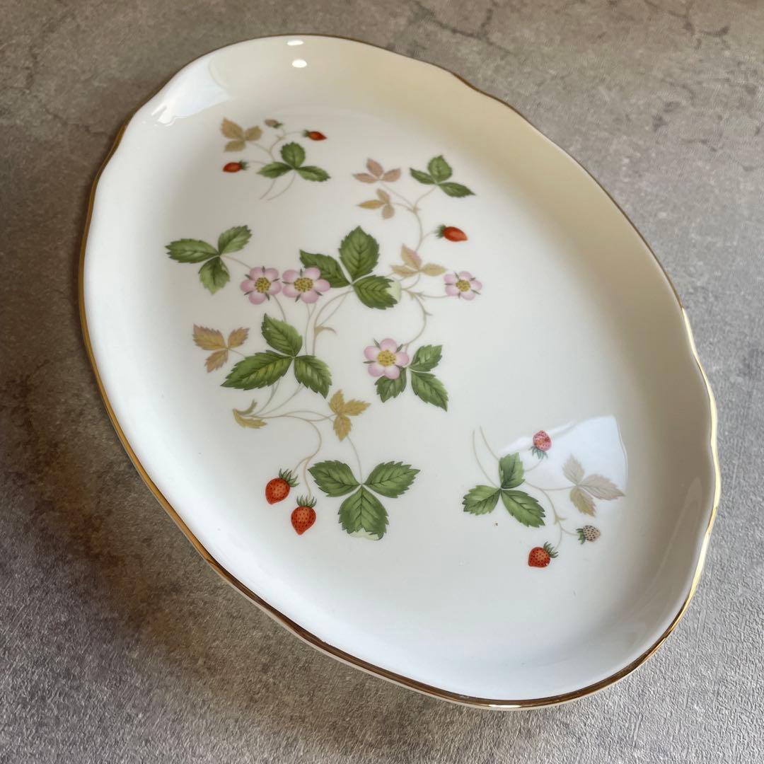 ウェッジウッド ワイルドストロベリー プレート 3点セット 英国製　黒壺